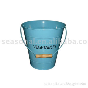 gift bucket, metal bucket, tin bucket